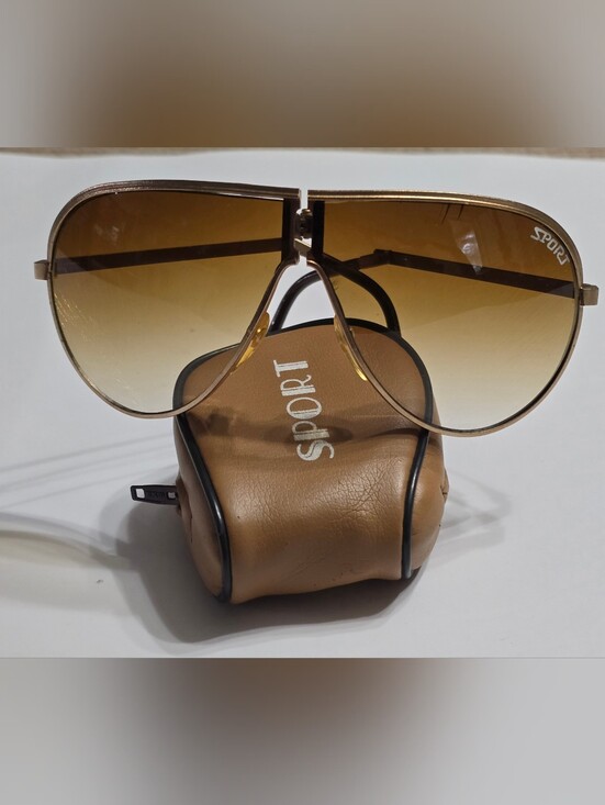 Other - Vintage 80s Sport Brown Gradient Aviator Sunglasses